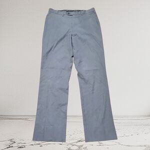 ​Statement Italy Men's Dress Pants Size 36L Gray Flat Front Trousers Suit Slacks